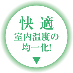 快適室内室温の均一化