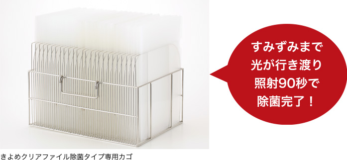 KIYOMEクリアファイル除菌タイプ本体仕様|業務用除菌機器ならデンネツ